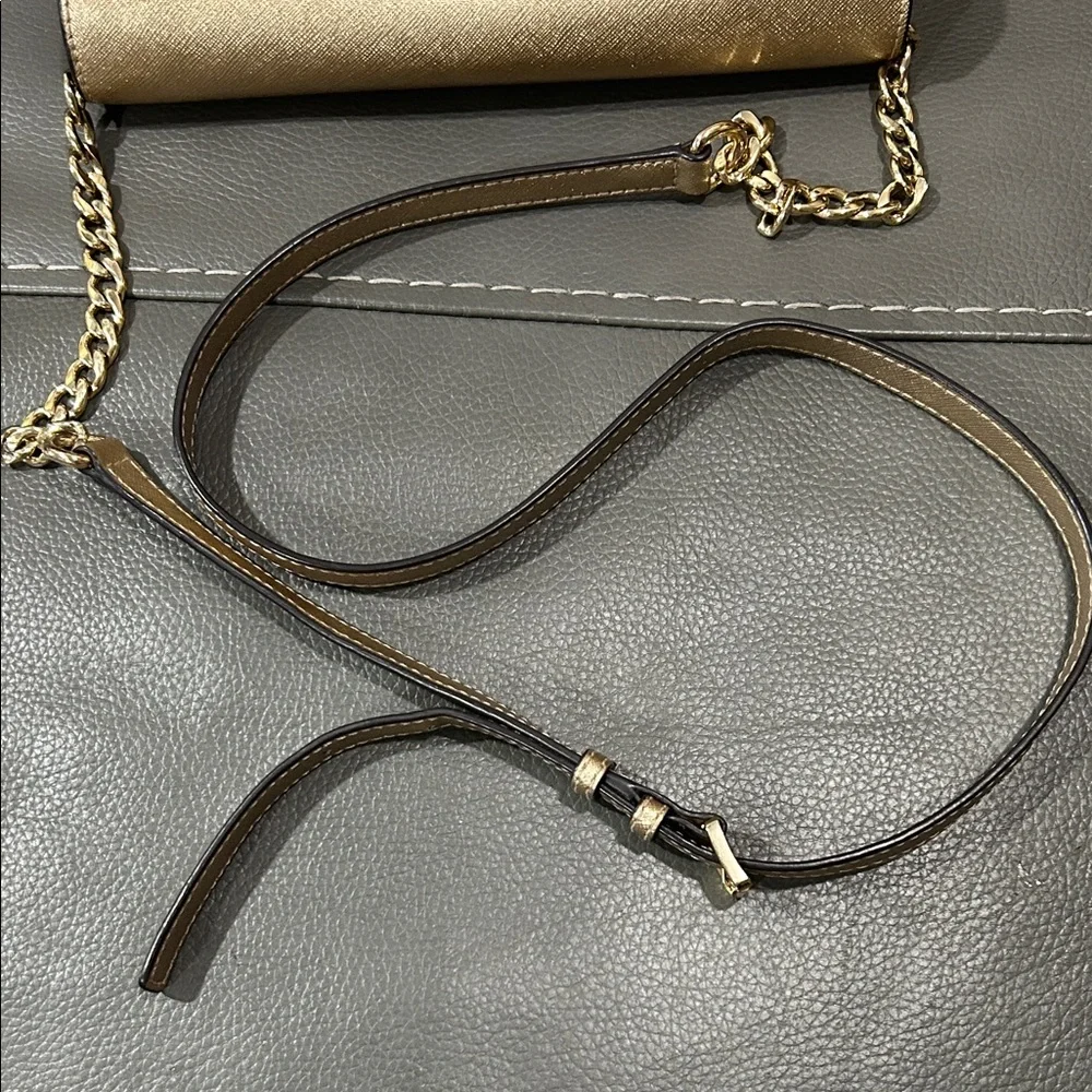 Michael Kors Jet Set Gold Crossbody Bag, (dimensions 9.5”x7”) - Picture 13 of 16